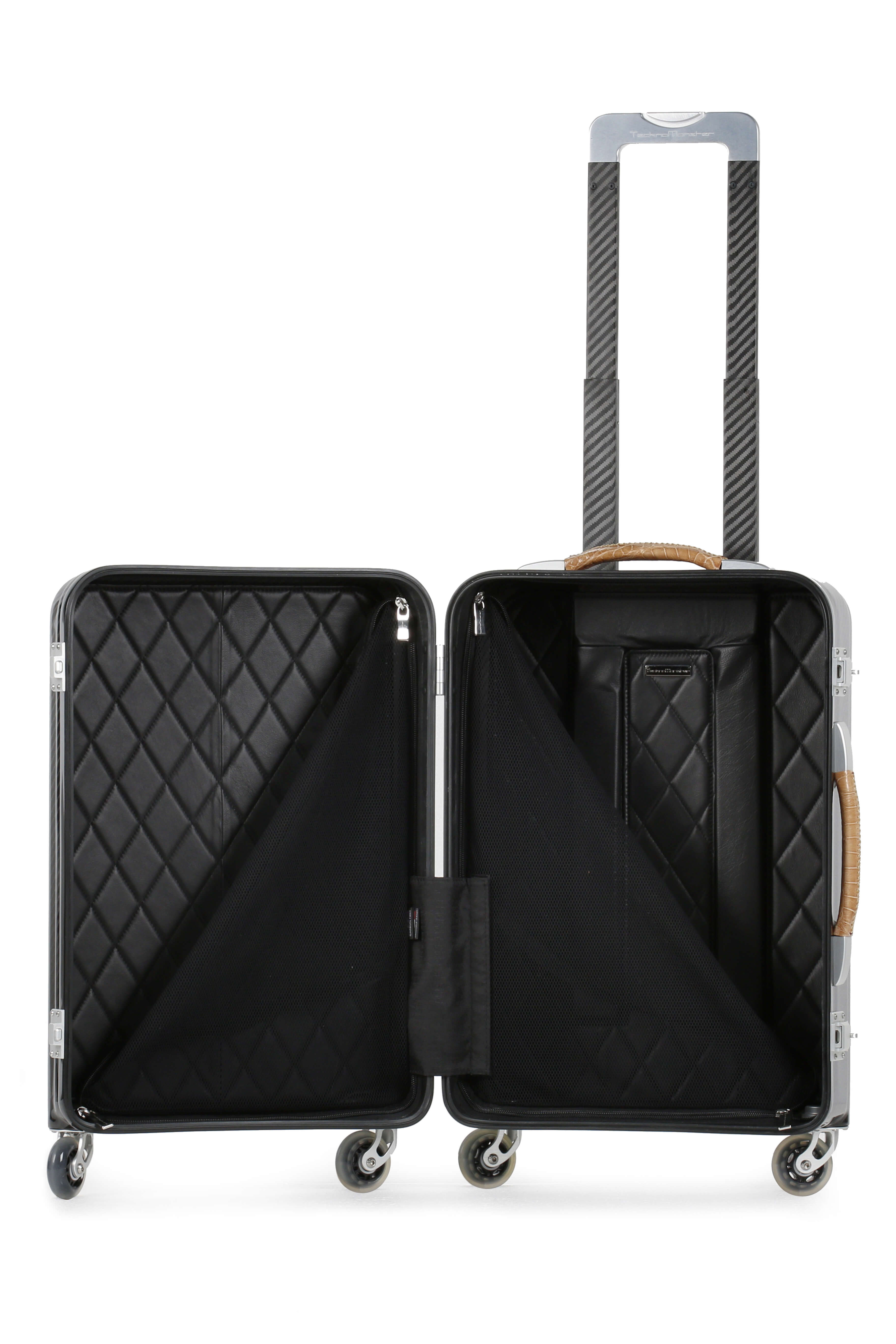 Aurum Carbon Fiber Cabin Trolley, Glossy, Crocodile Beige