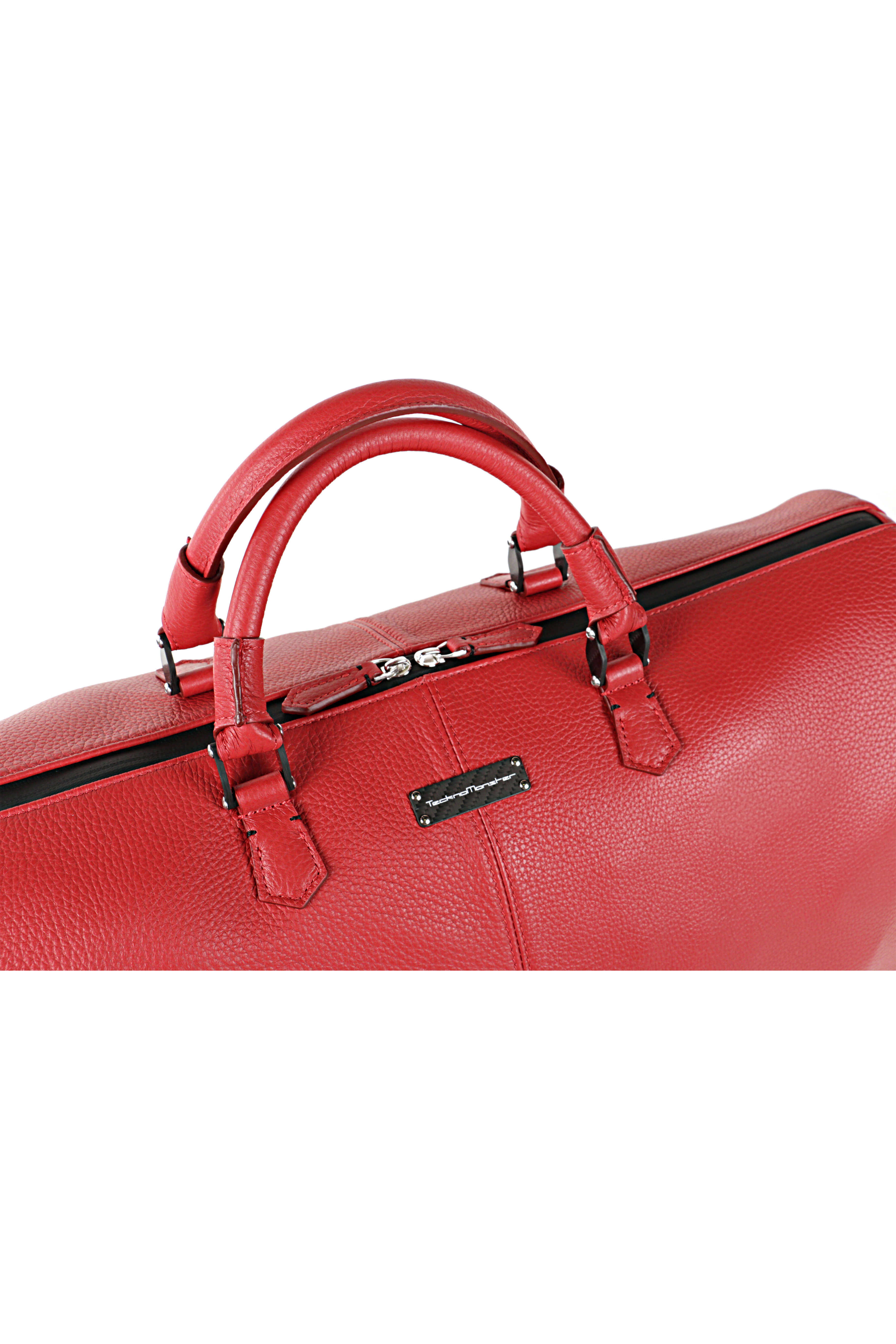 Bolina Deer Leather Weekend Bag, Red