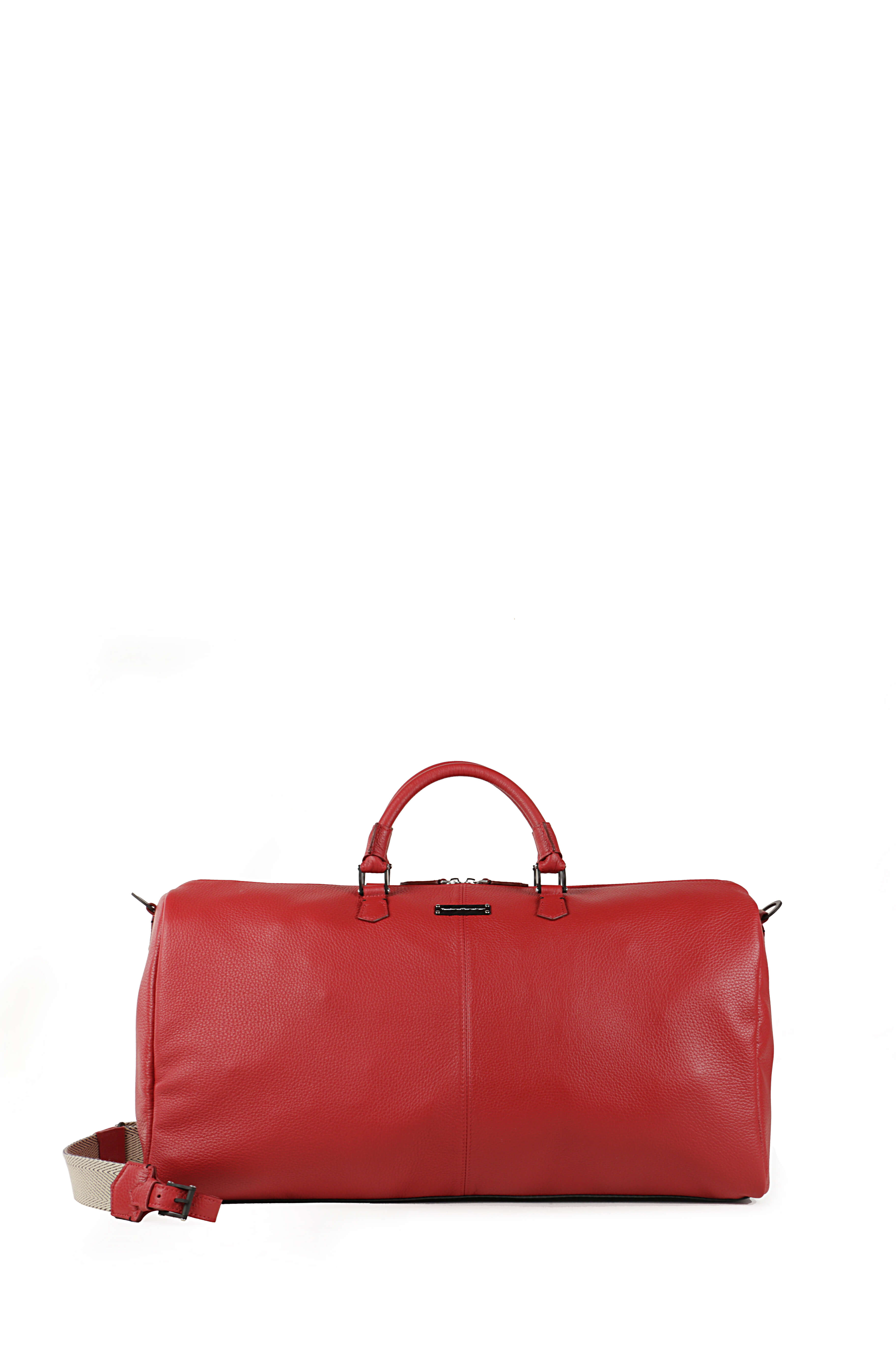 Bolina Deer Leather Weekend Bag, Red