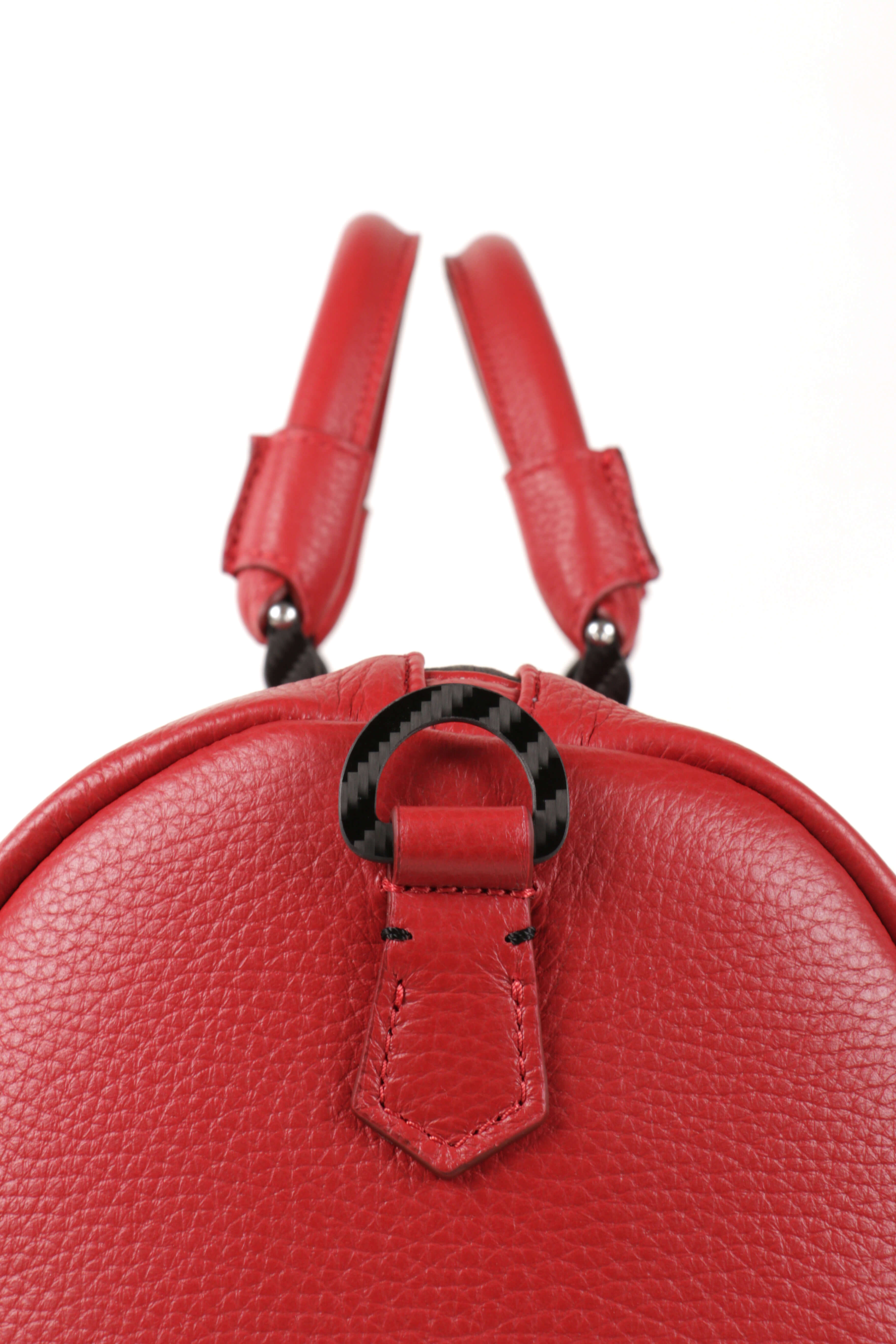 Bolina Deer Leather Weekend Bag, Red