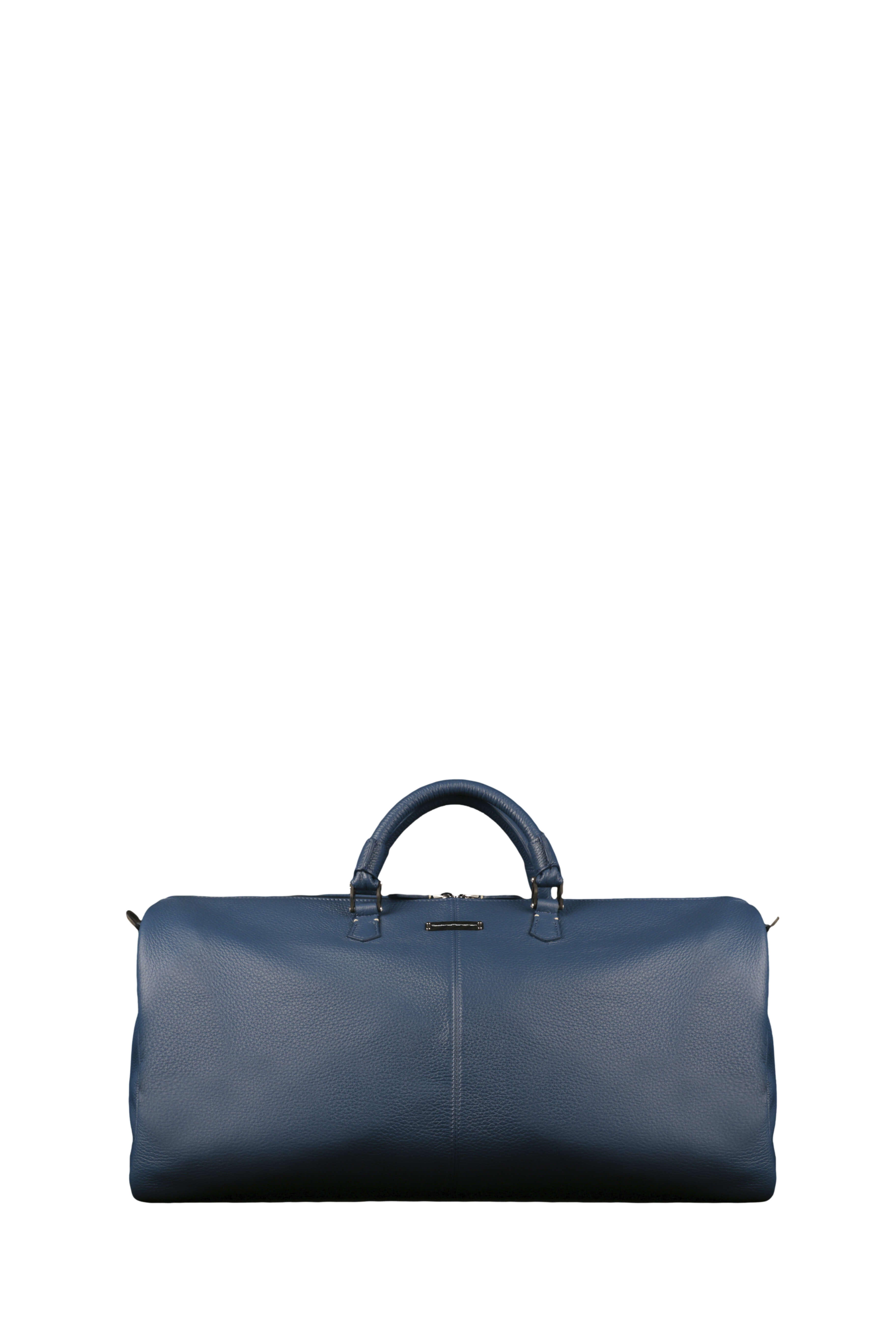 Bolina Deer Leather Weekend Bag, Navy