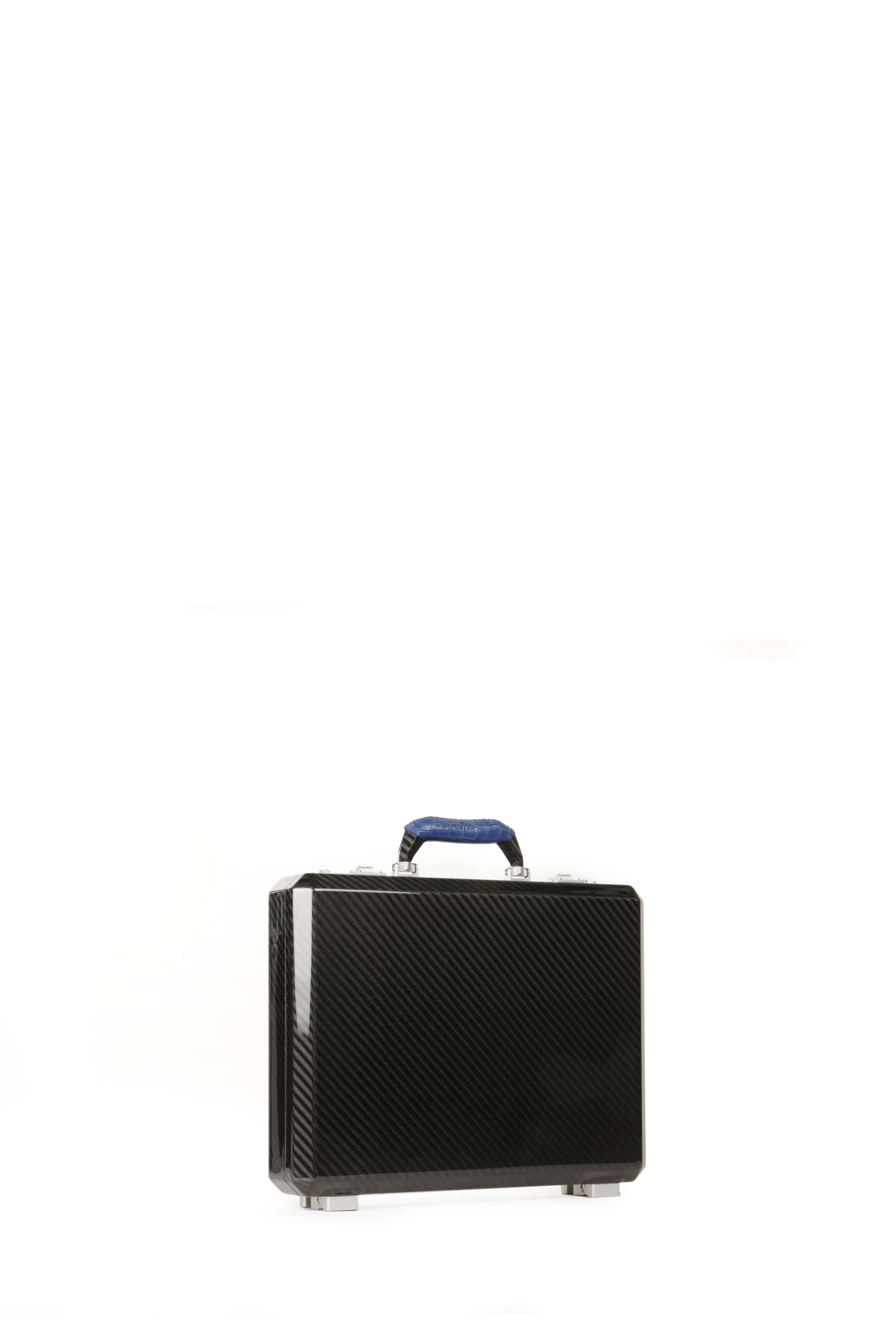 Cavok Fiber Attache Case, Crocodile Blue