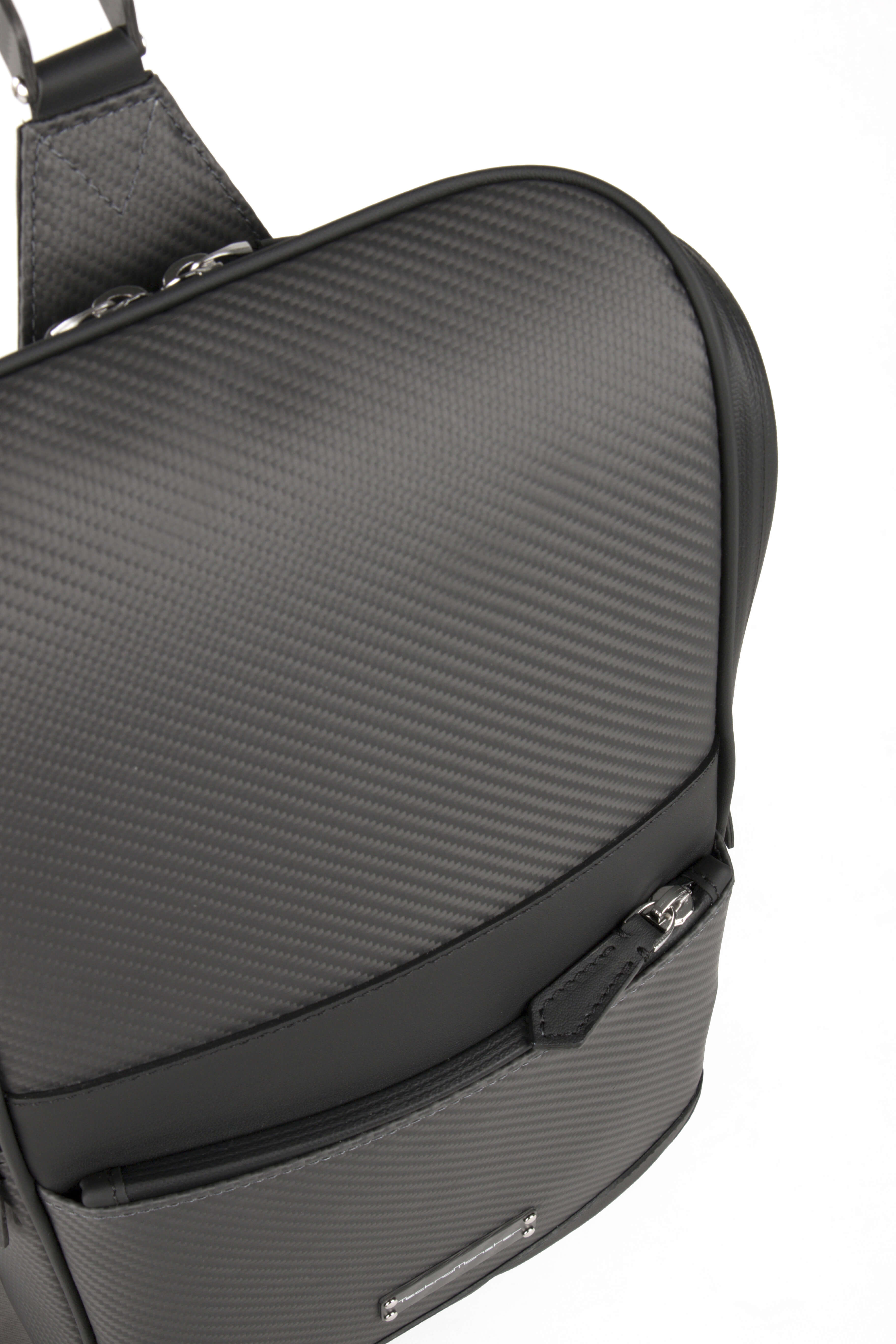 Dropperino Soft Carbon Fiber Crossbody Bag, Black
