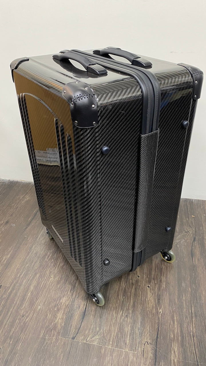 Bynomio 碳纖維 98L 托運行李箱,光面,黑色