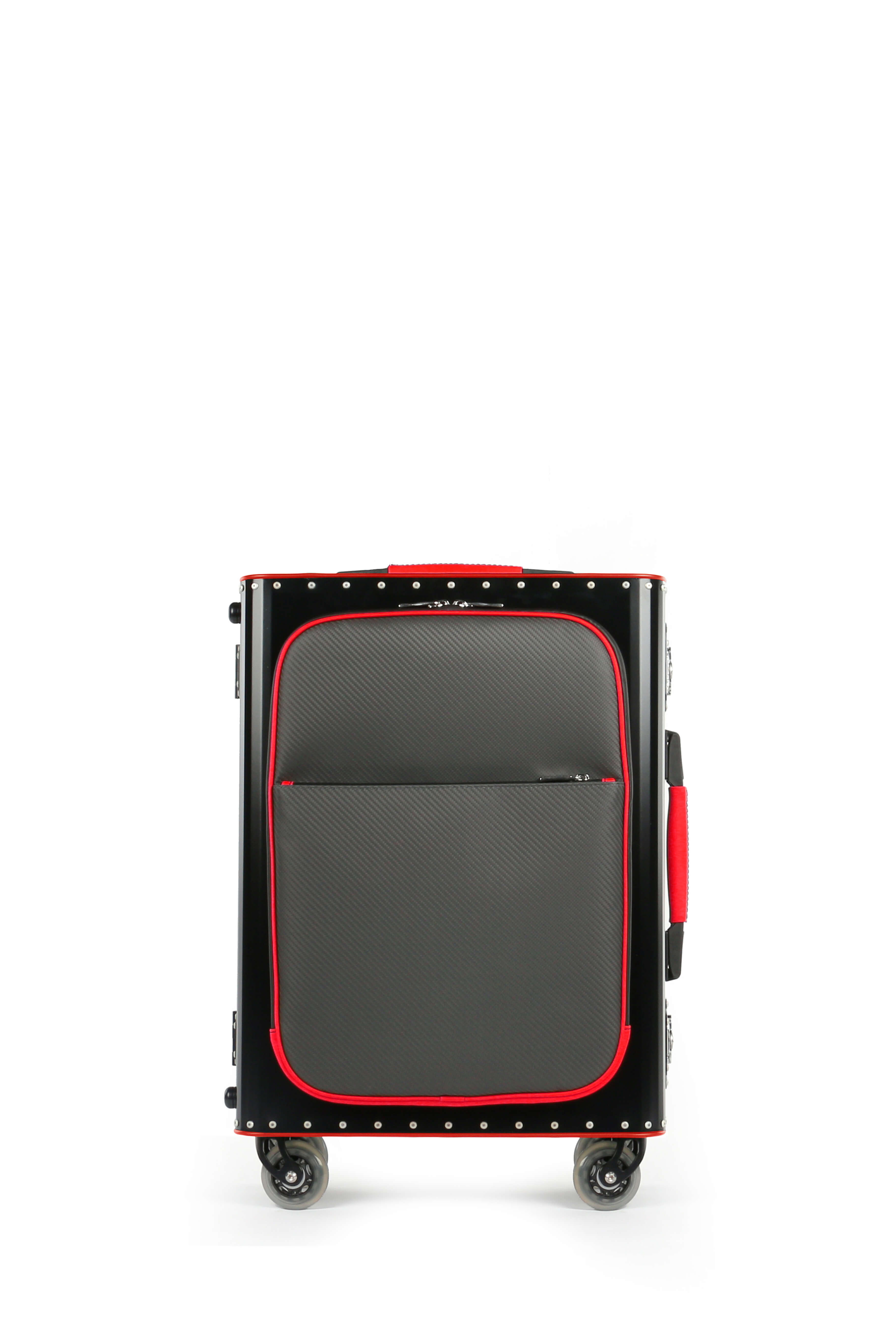 Kronos Black Pocket Titanium Cabin Trolley, Red