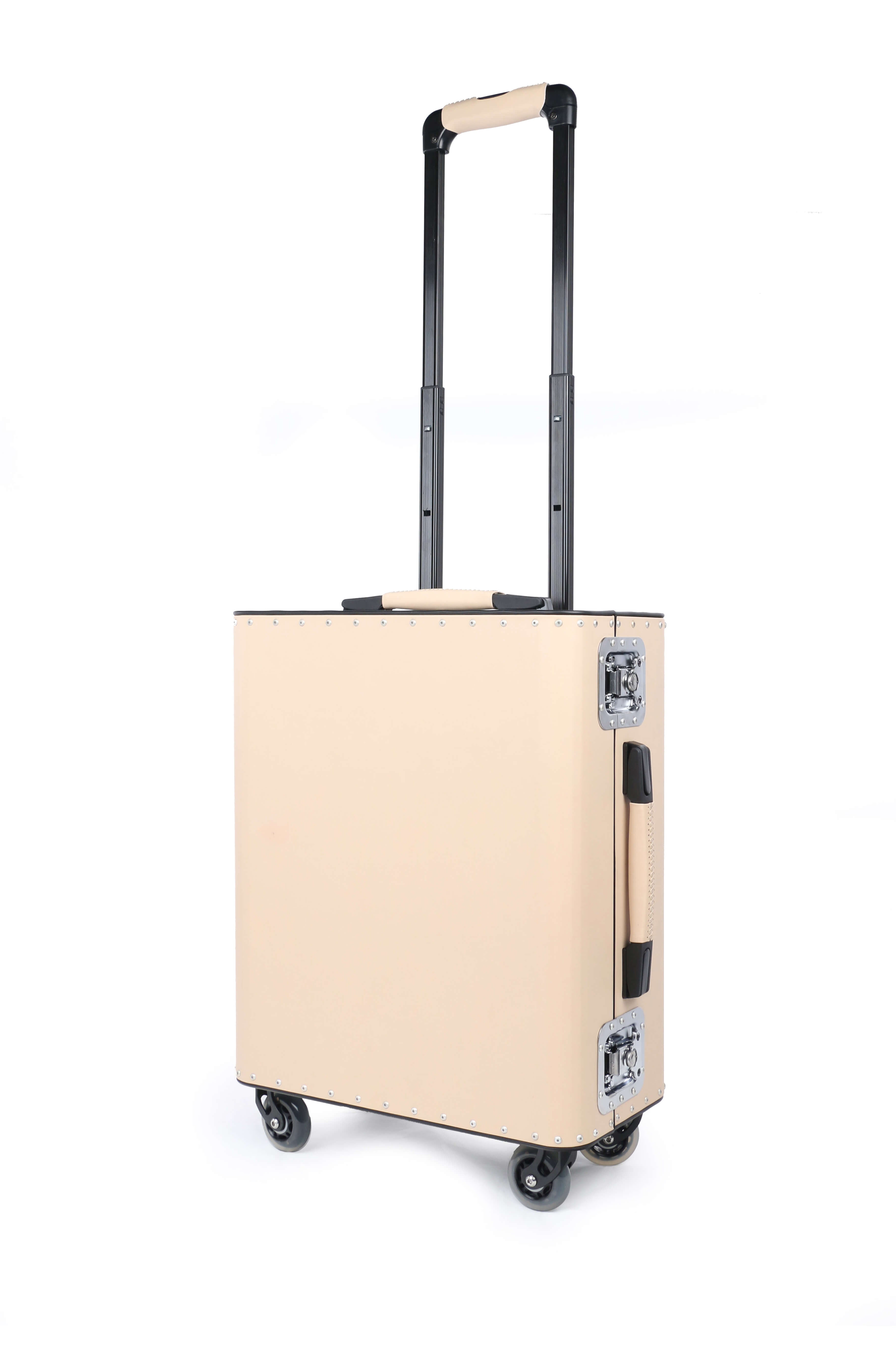 Kronos Black Titanium Cabin Trolley - Beige Leather Wrapped Skin