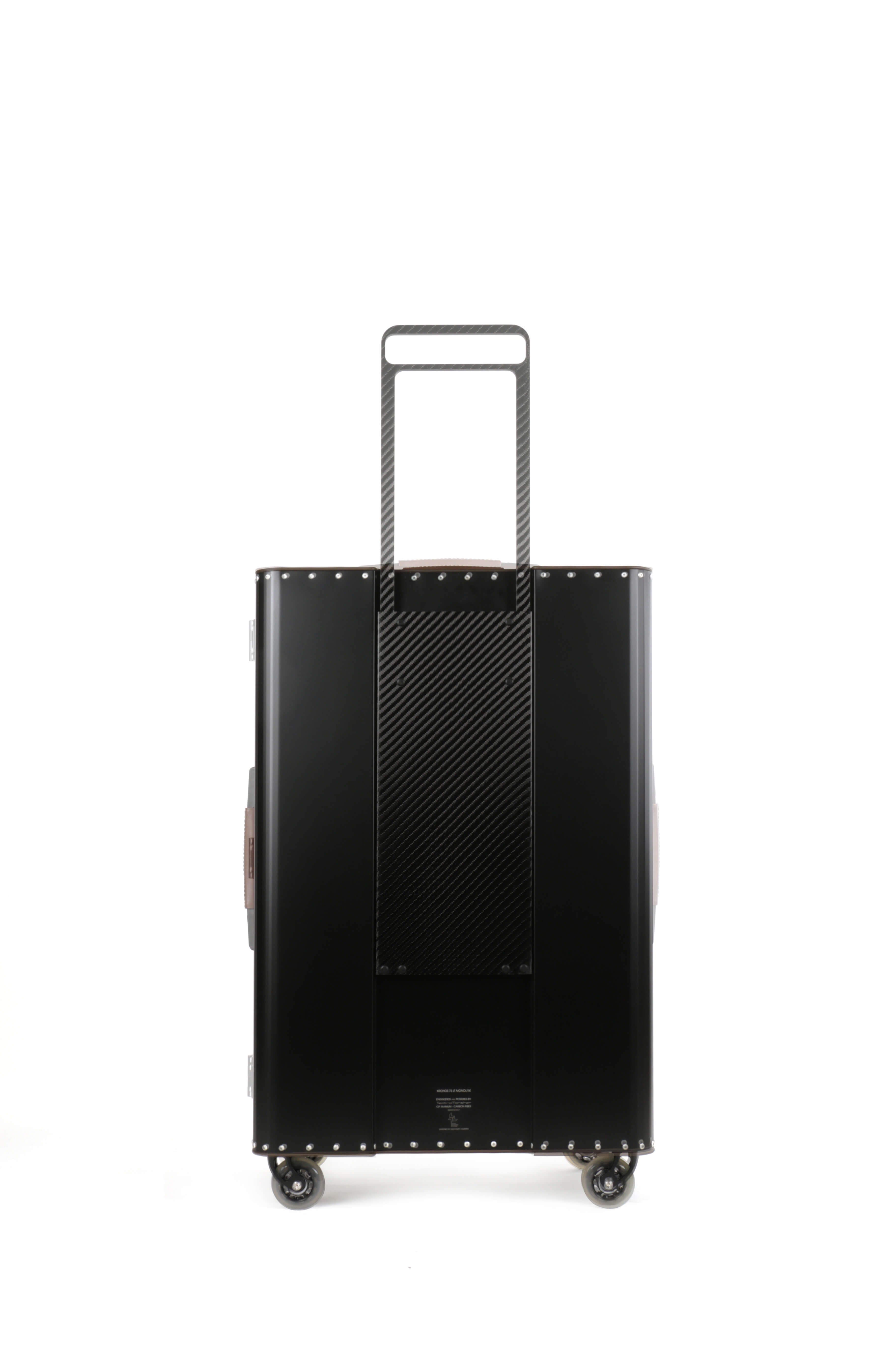 Kronos Black Titanium Check-In Luggage, Chestnut