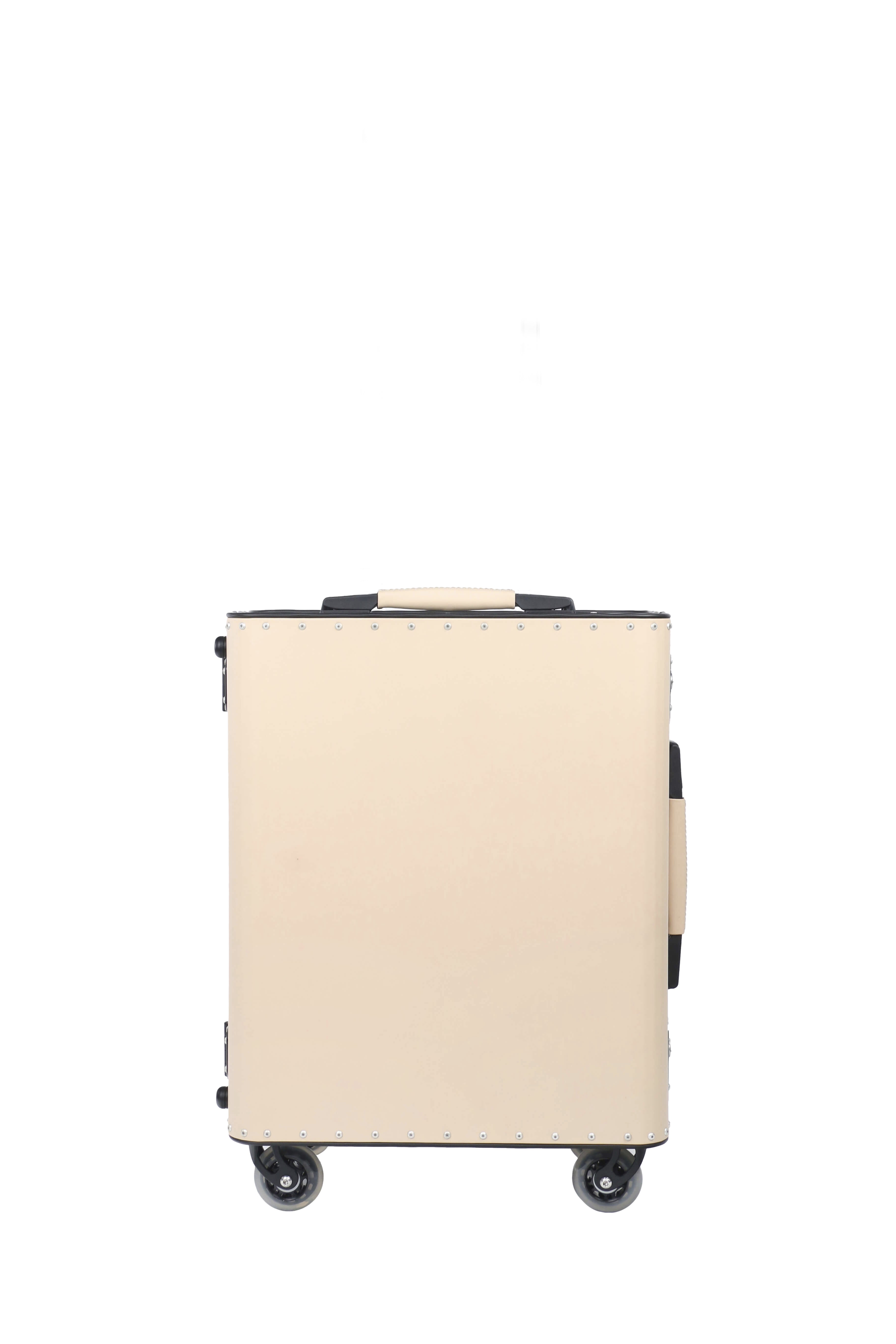 Kronos Black Titanium Cabin Trolley - Beige Leather Wrapped Skin