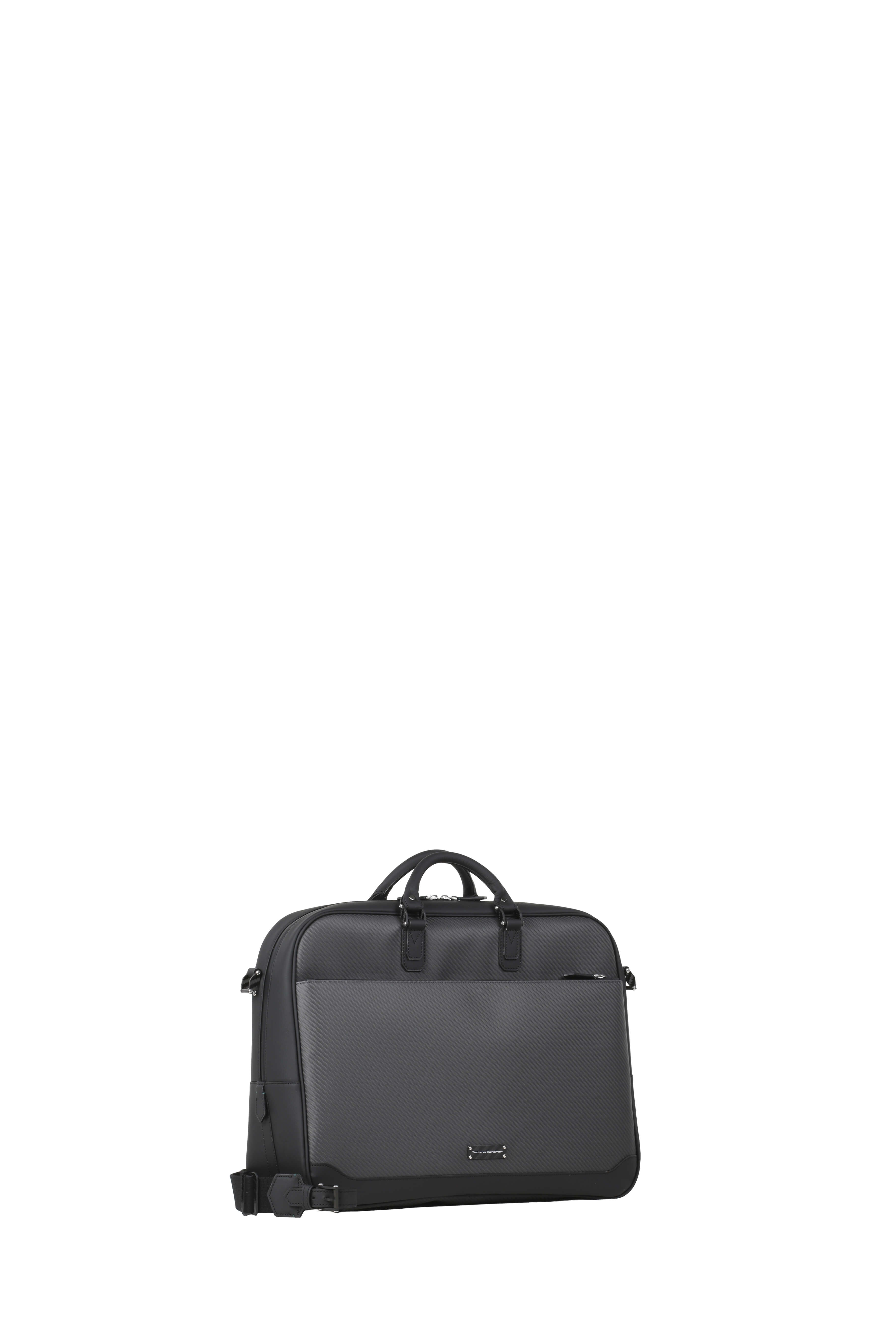 Manhattan Soft Carbon Fiber Brief Case, Black