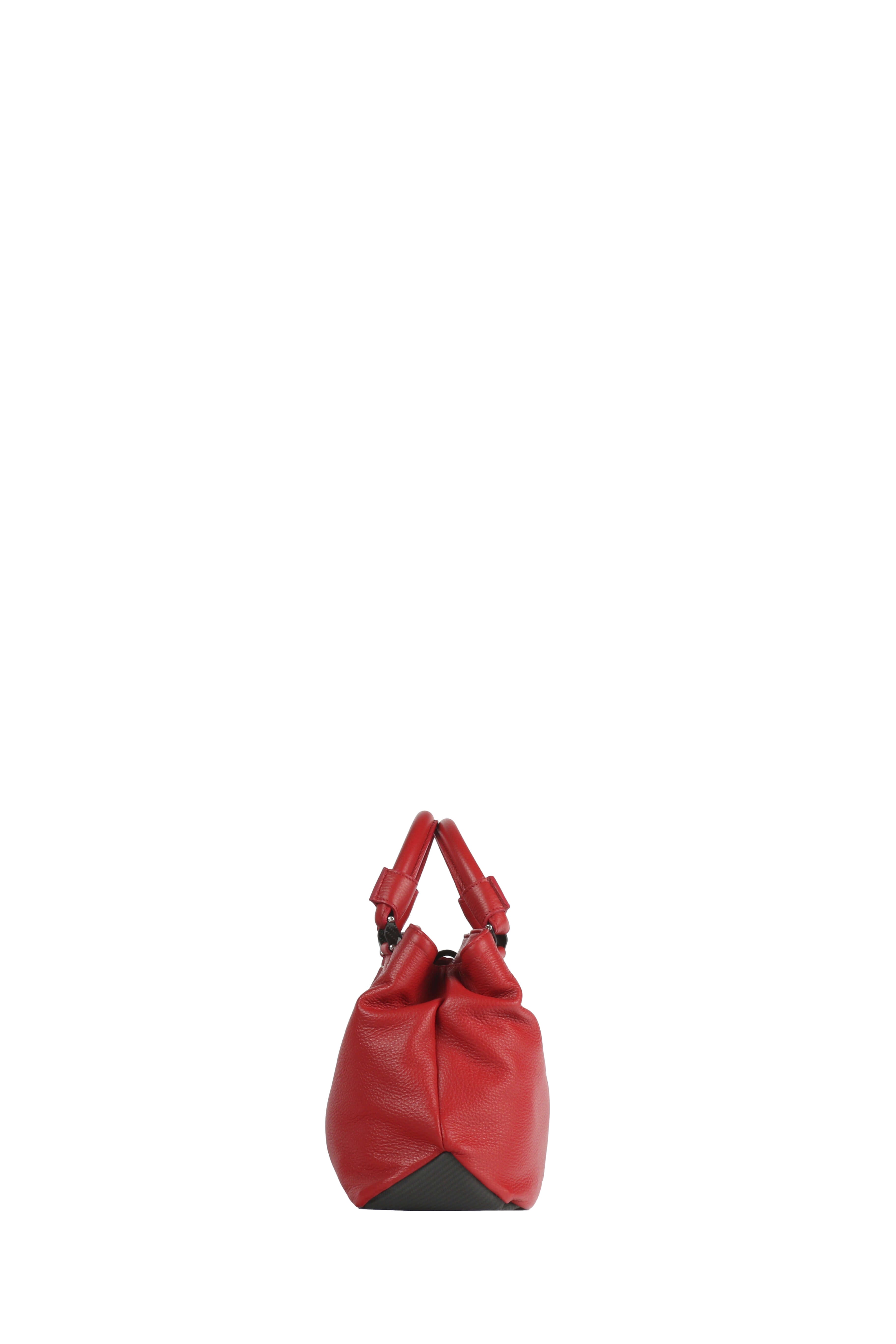 Ormeggia Deer Leather Hand Bag, Red