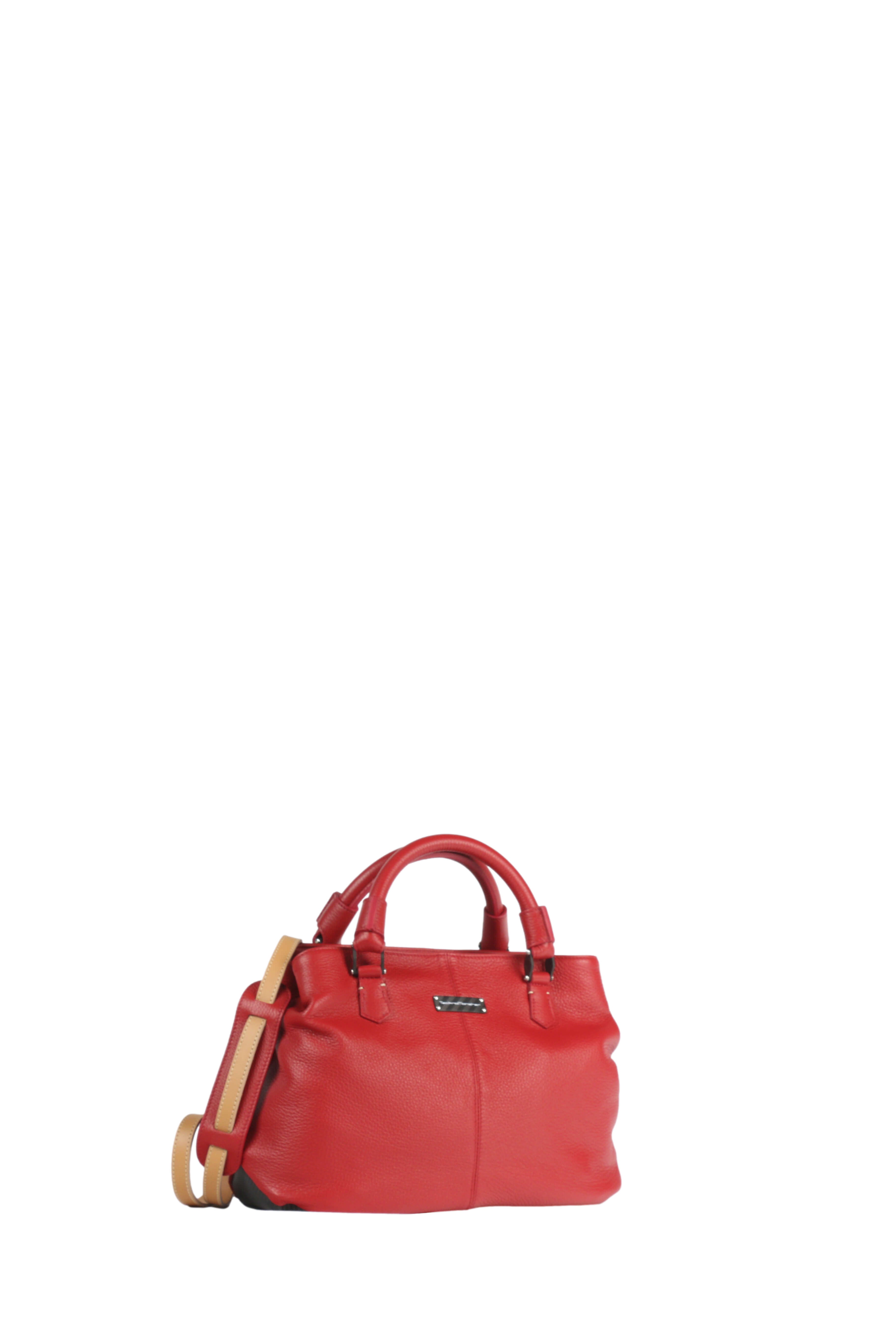 Ormeggia Deer Leather Hand Bag, Red