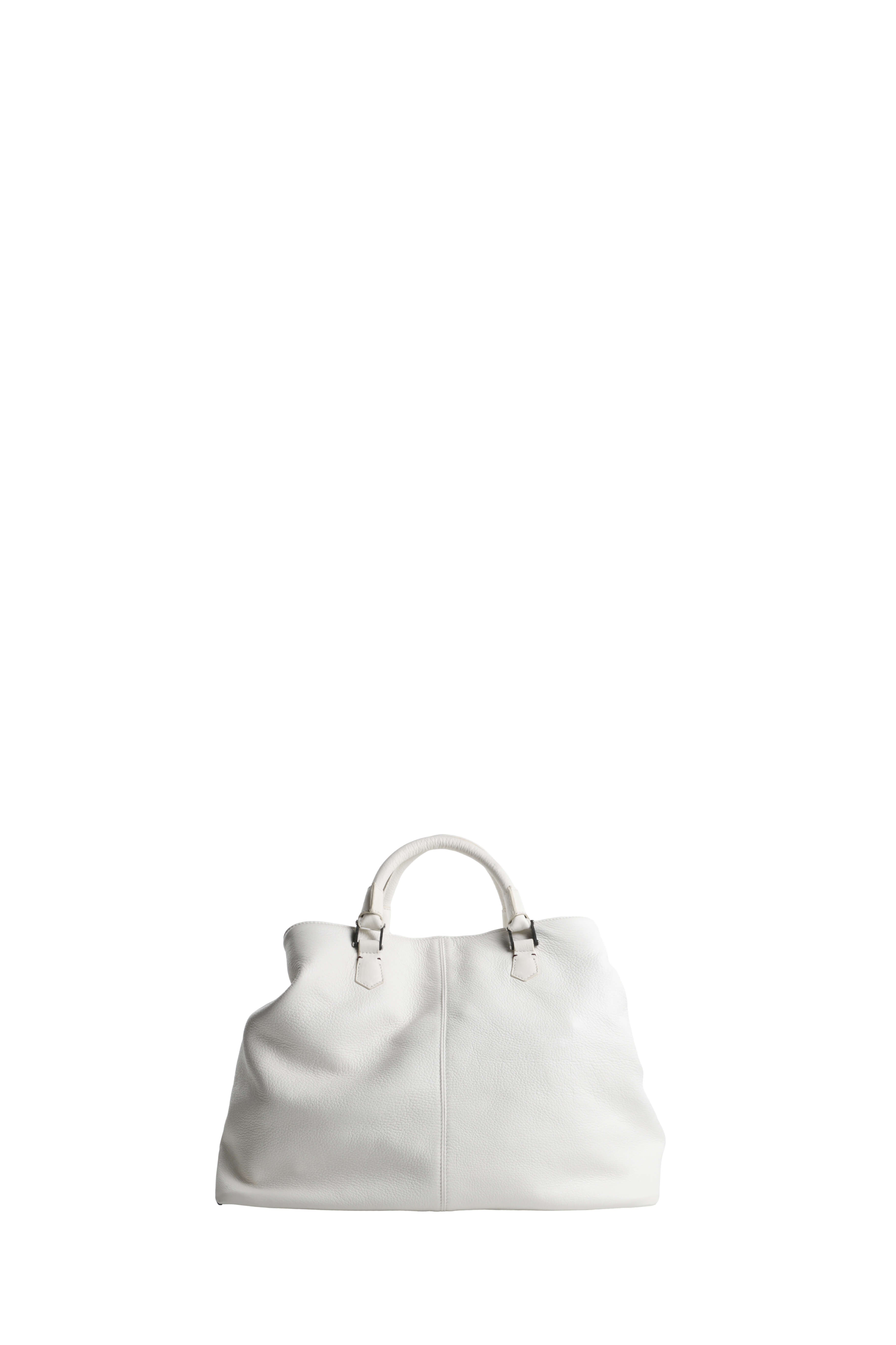 Ormeggia Deer Leather Day Bag, White