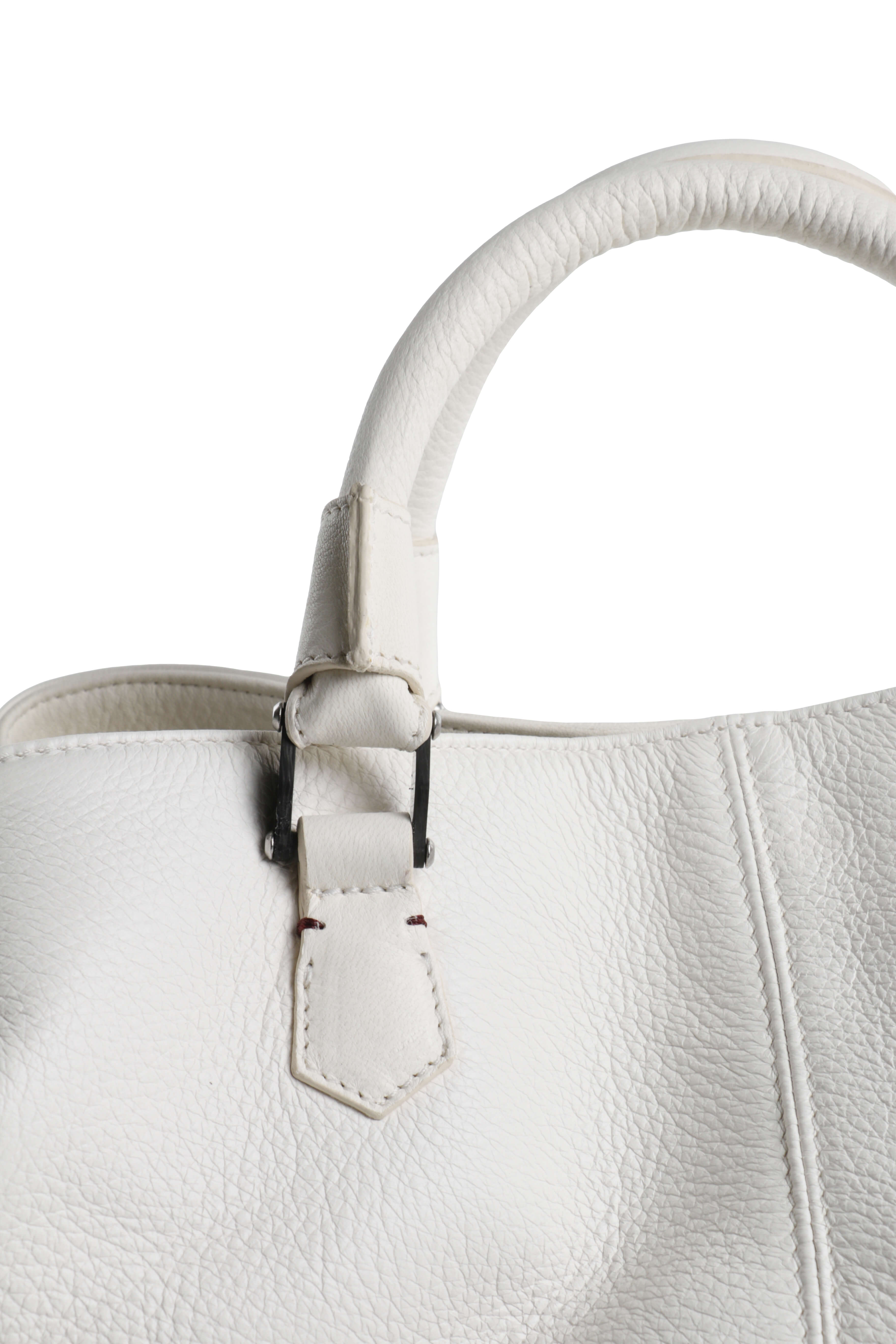 Ormeggia Deer Leather Day Bag, White