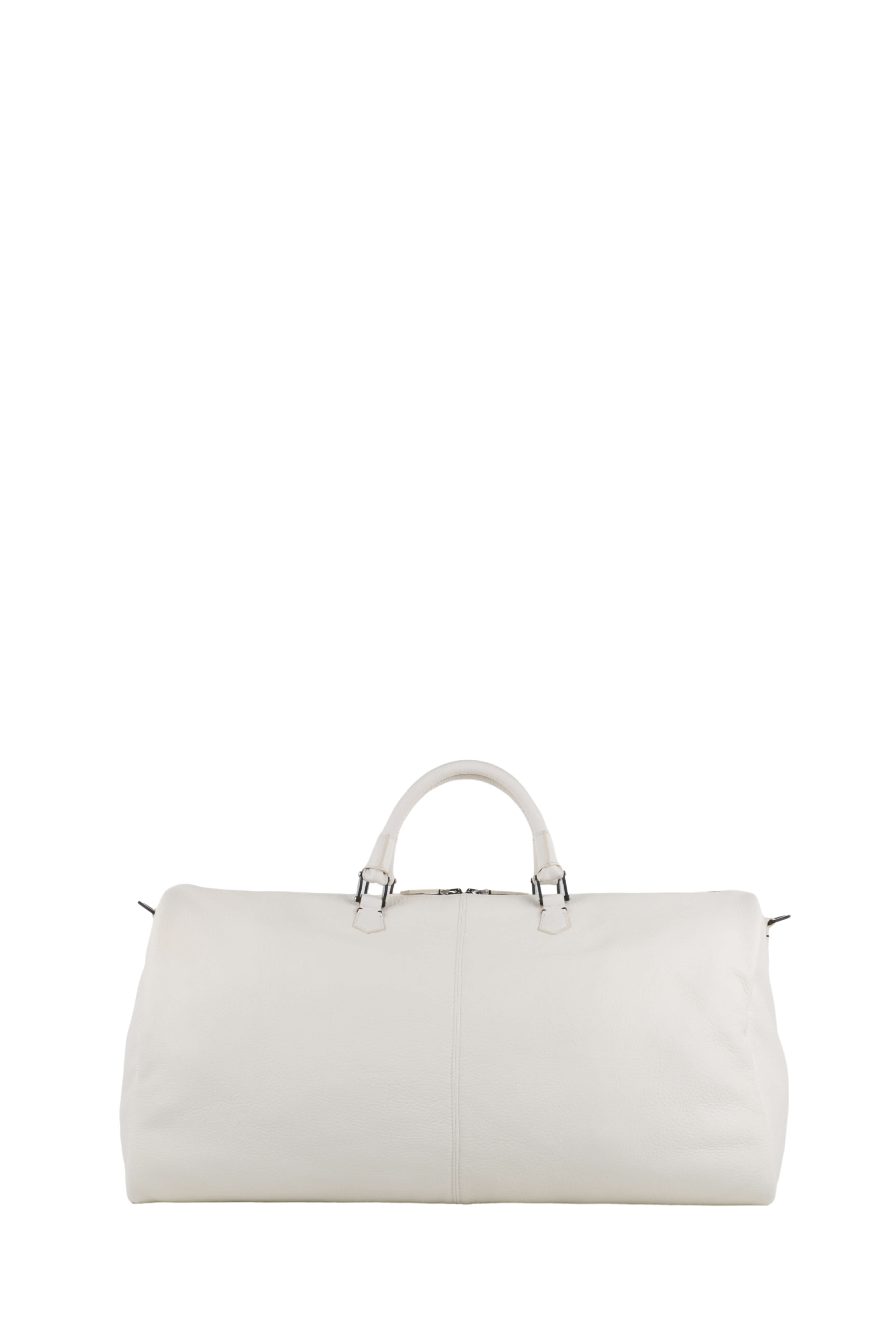 Bolina Deer Leather Weekend Bag, Off White