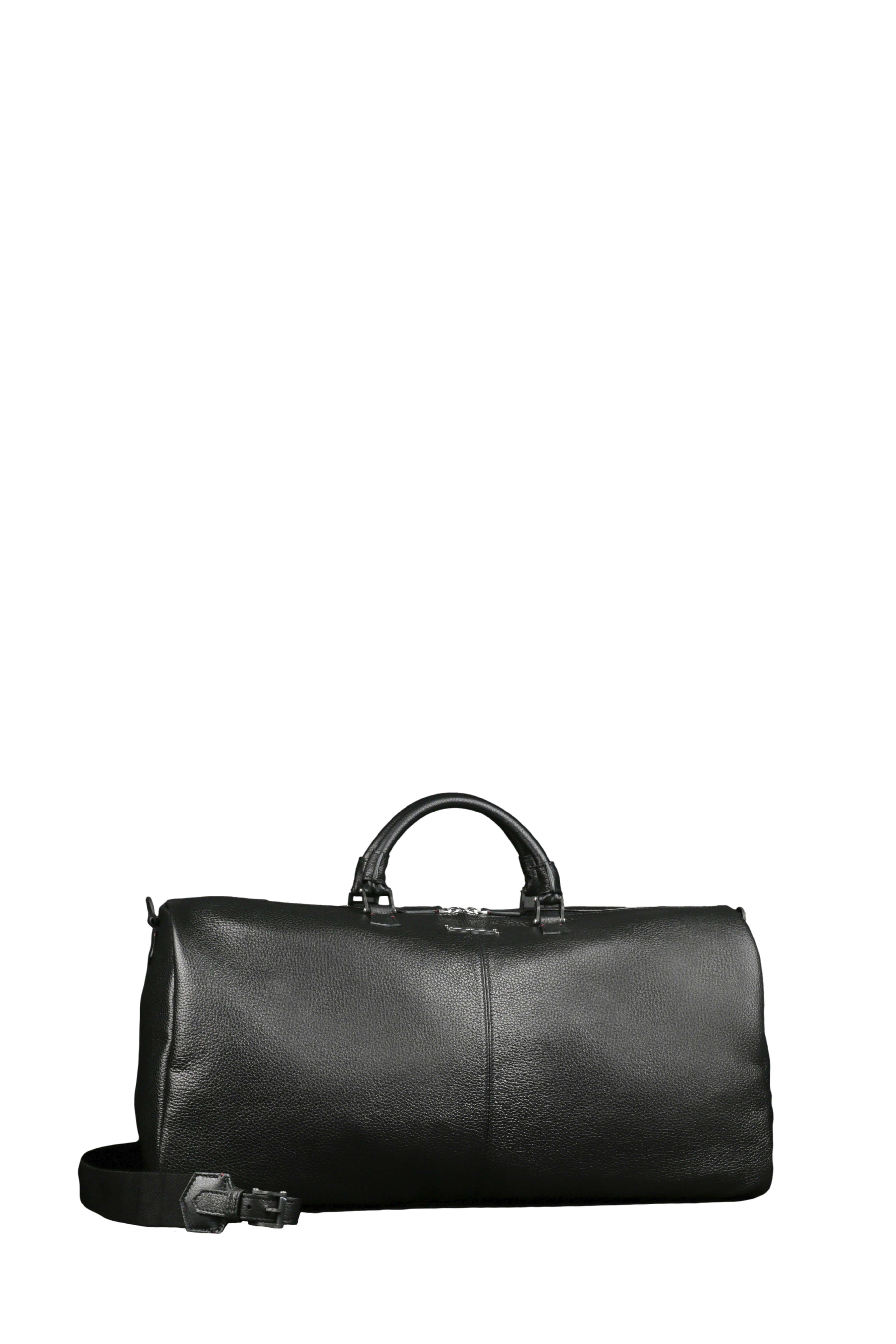 Bolina Deer Leather Weekend Bag, Black