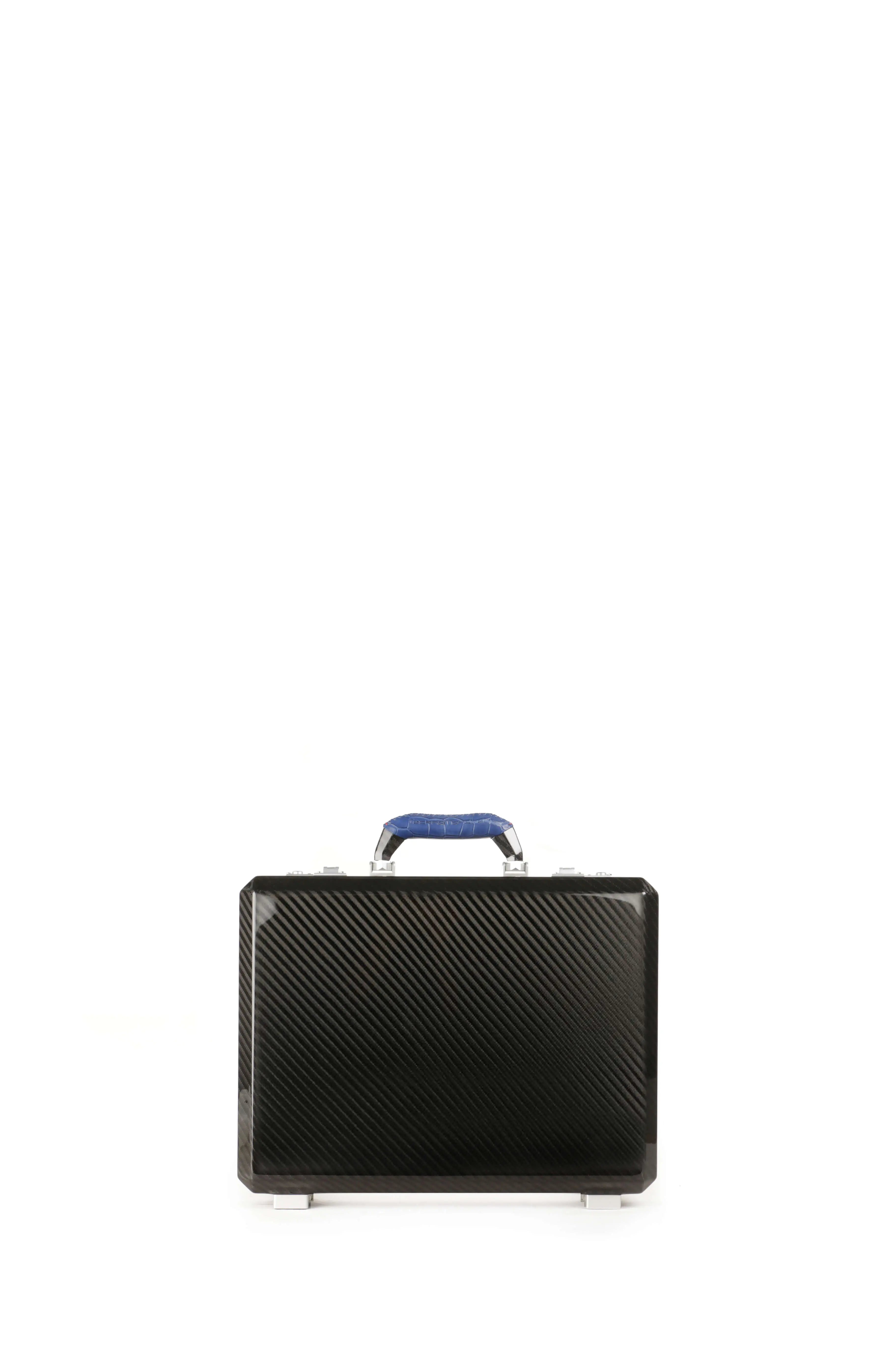 Cavok Fiber Attache Case, Crocodile Blue