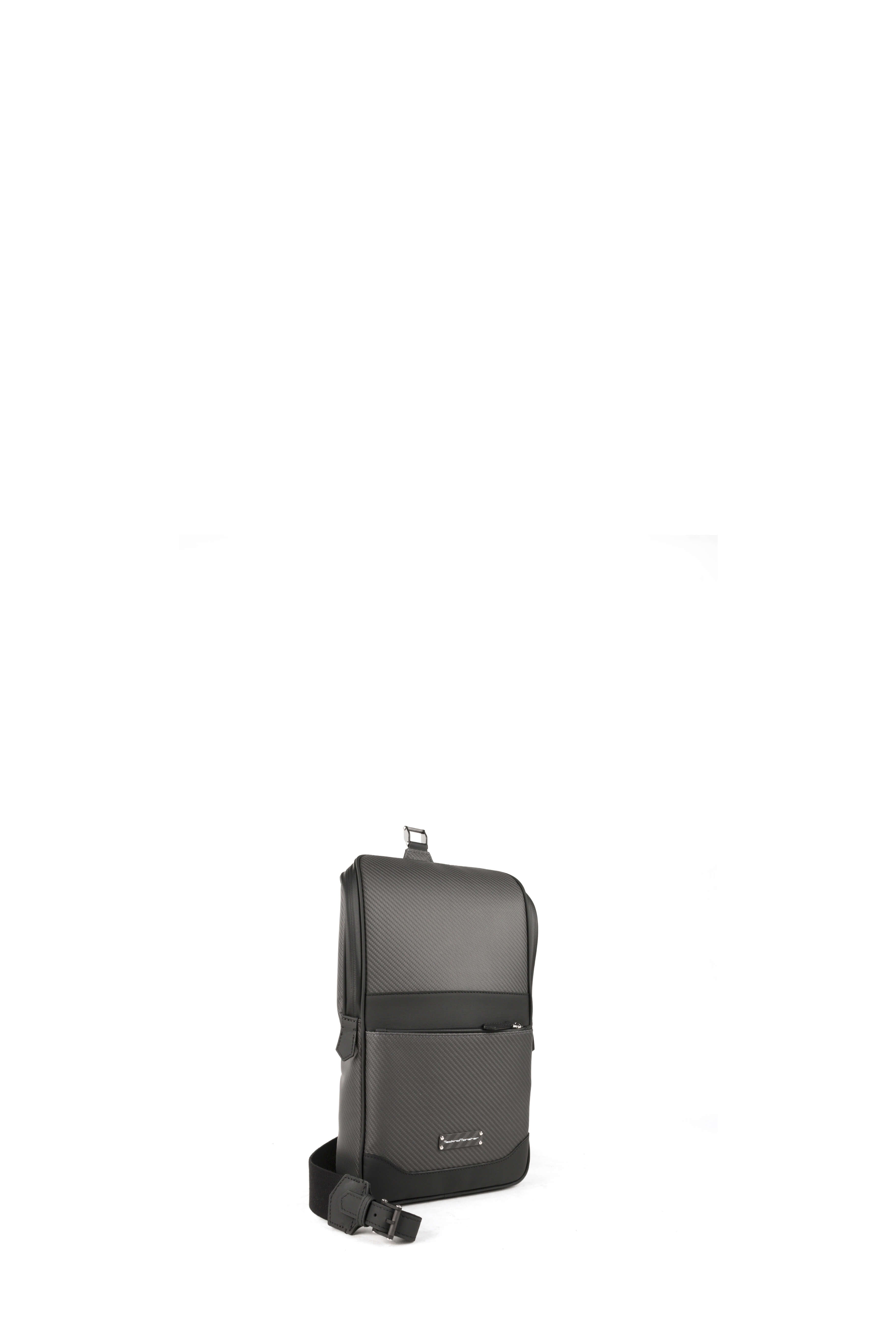 Dropperino Soft Carbon Fiber Crossbody Bag, Black