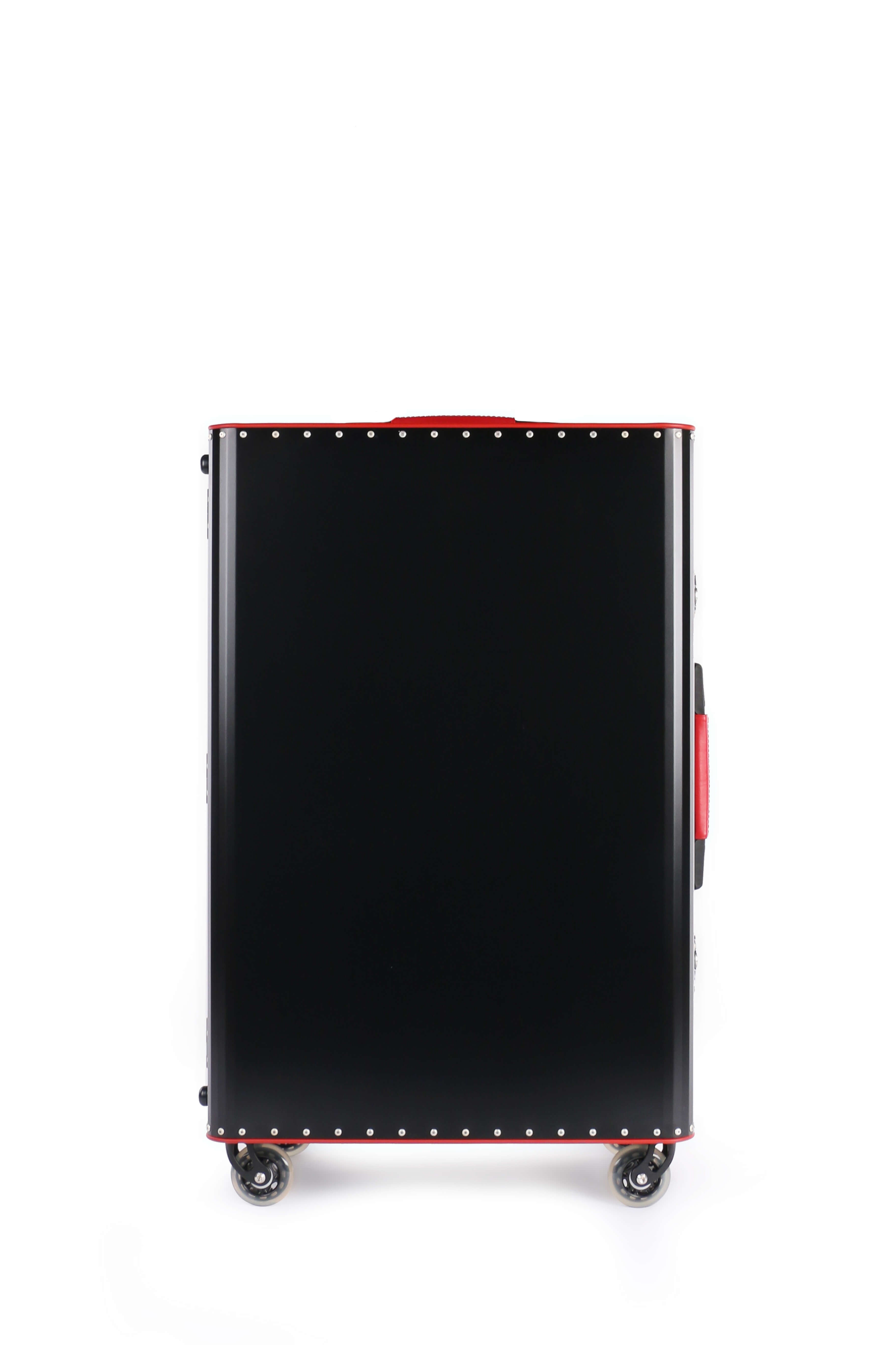 Kronos Black Titanium Check-In Luggage, Red