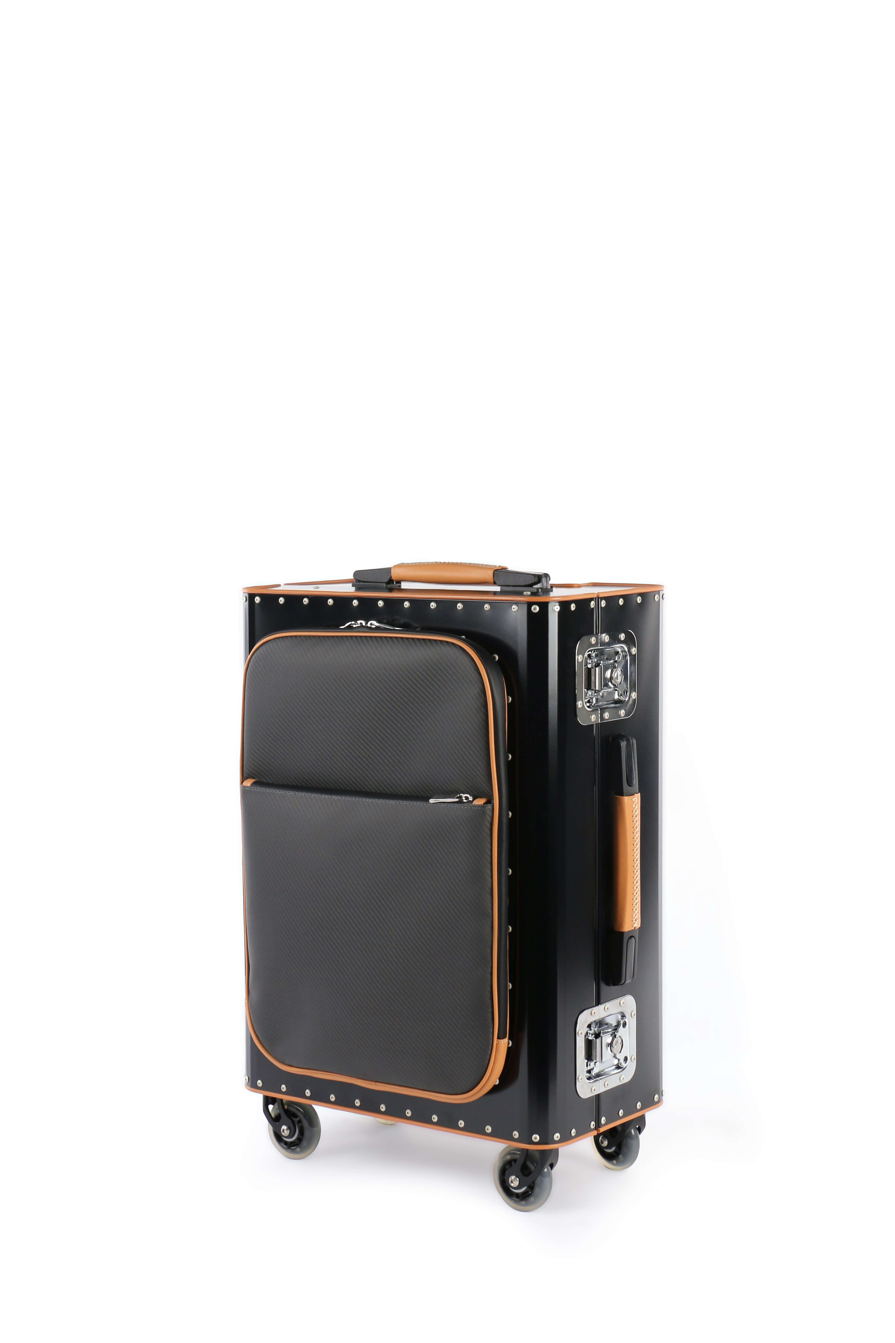 Kronos Black Pocket Titanium Cabin Trolley, Natural