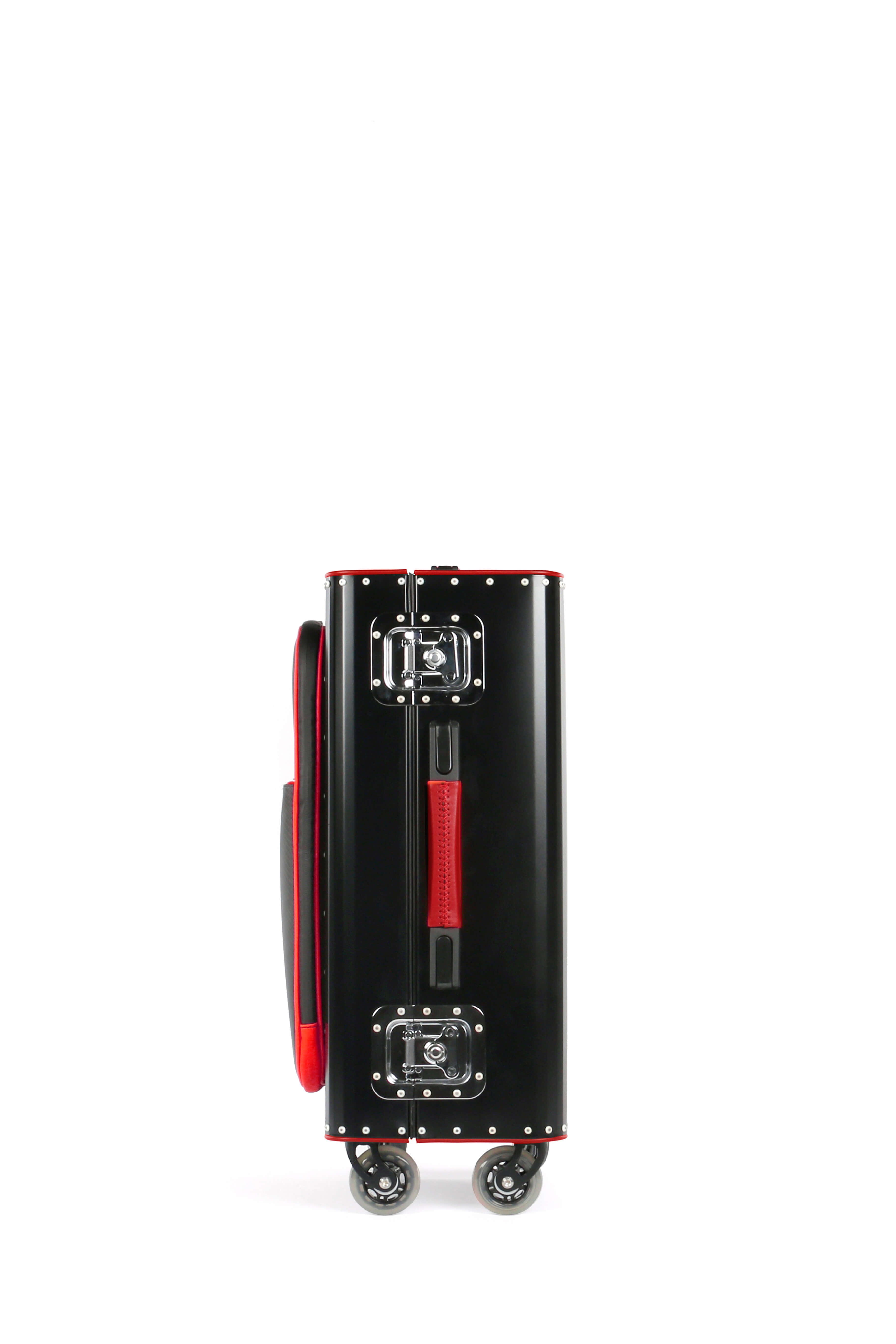 Kronos Black Pocket Titanium Cabin Trolley, Red