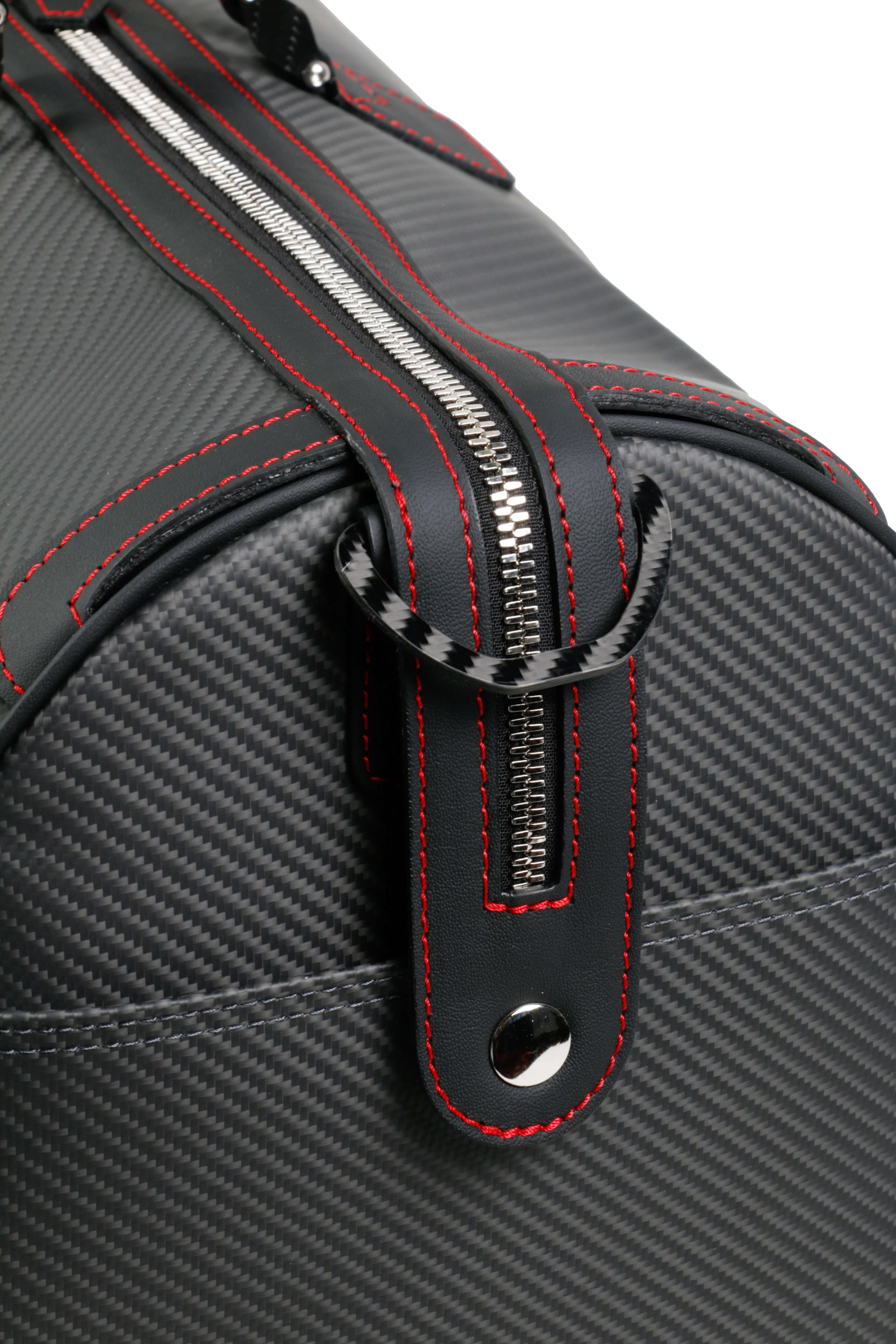 Matrik Soft Carbon Fiber Duffle Bag, Red Stitching