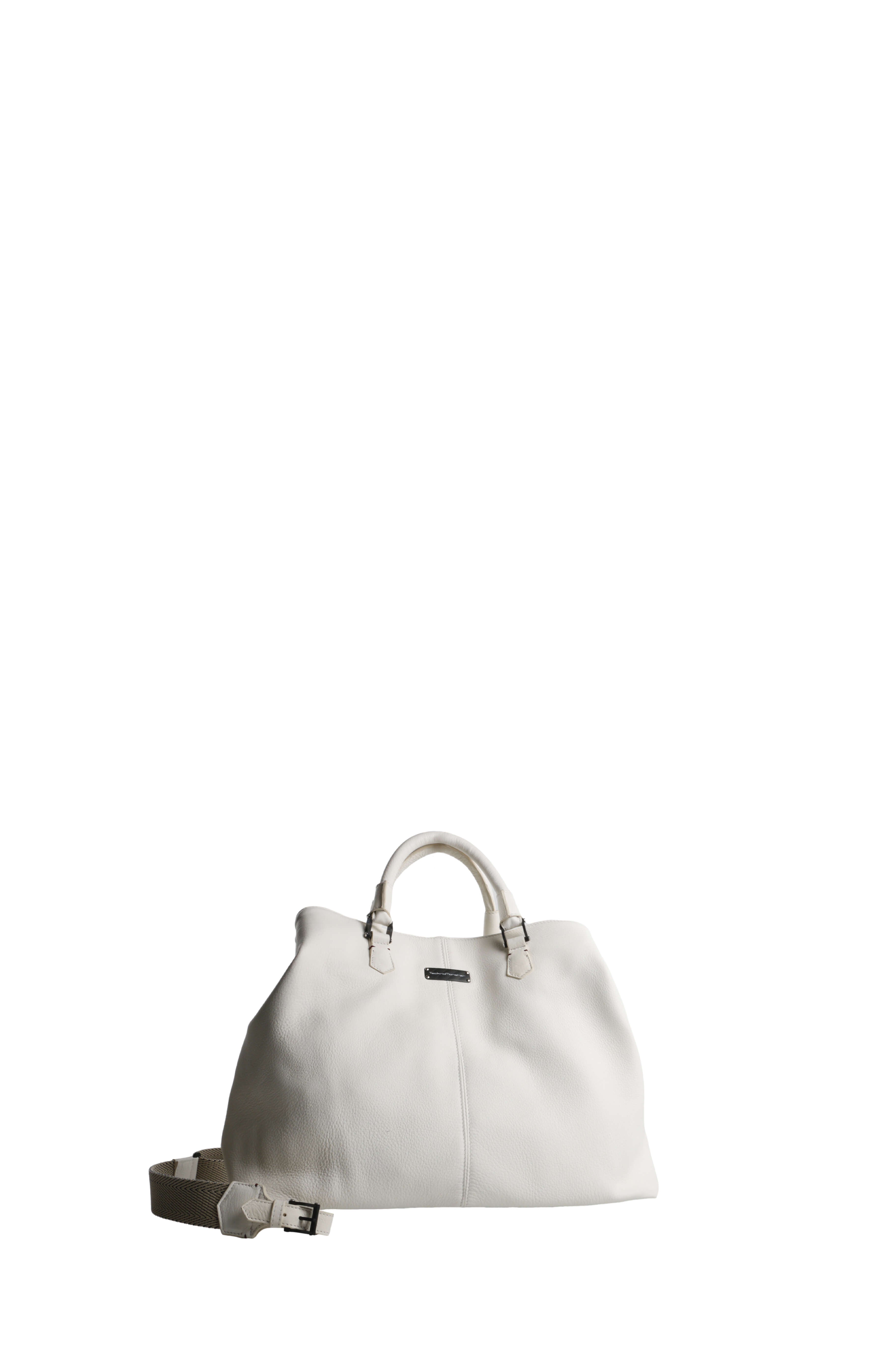 Ormeggia Deer Leather Day Bag, White