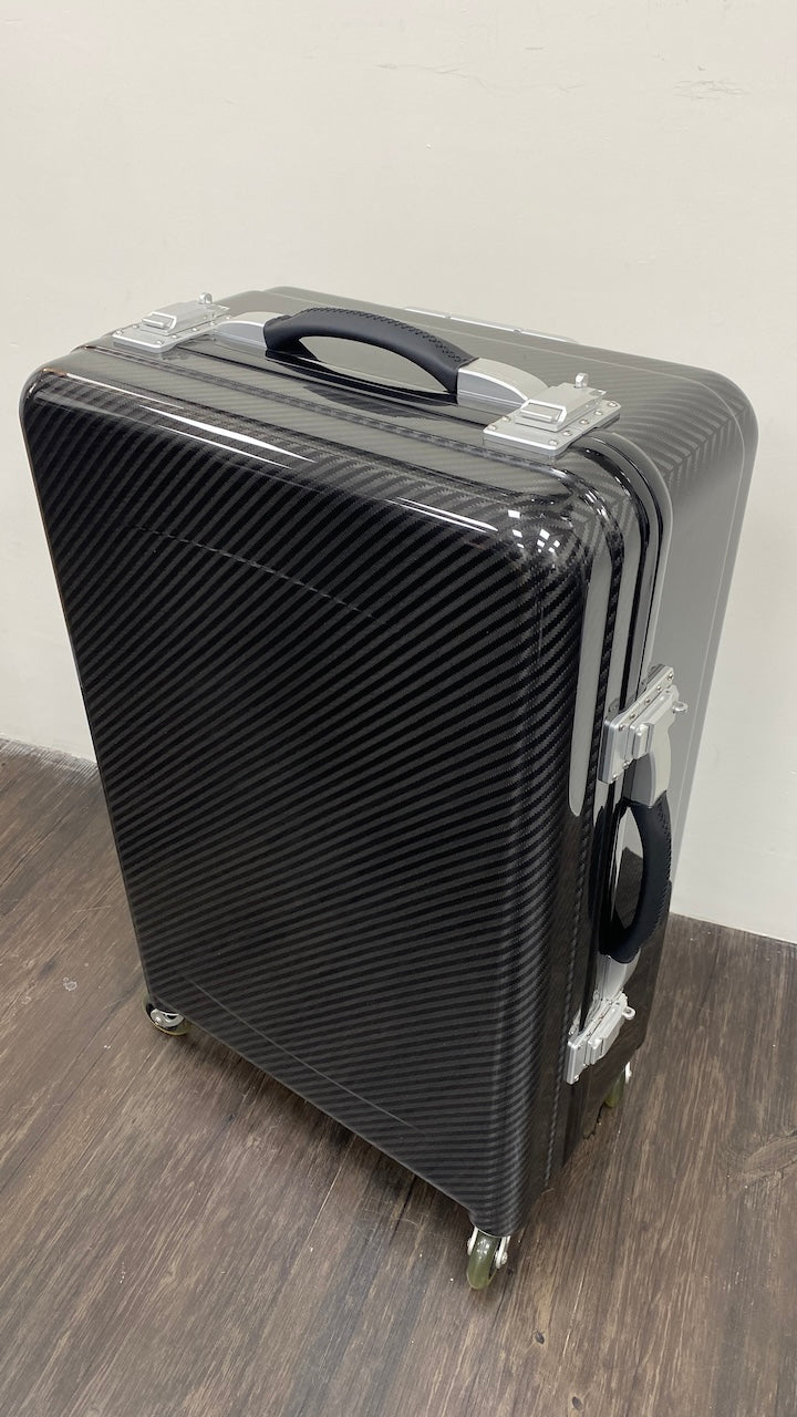 Aurum Carbon Fiber 75L Check-In Luggage, Glossy, Black (private)