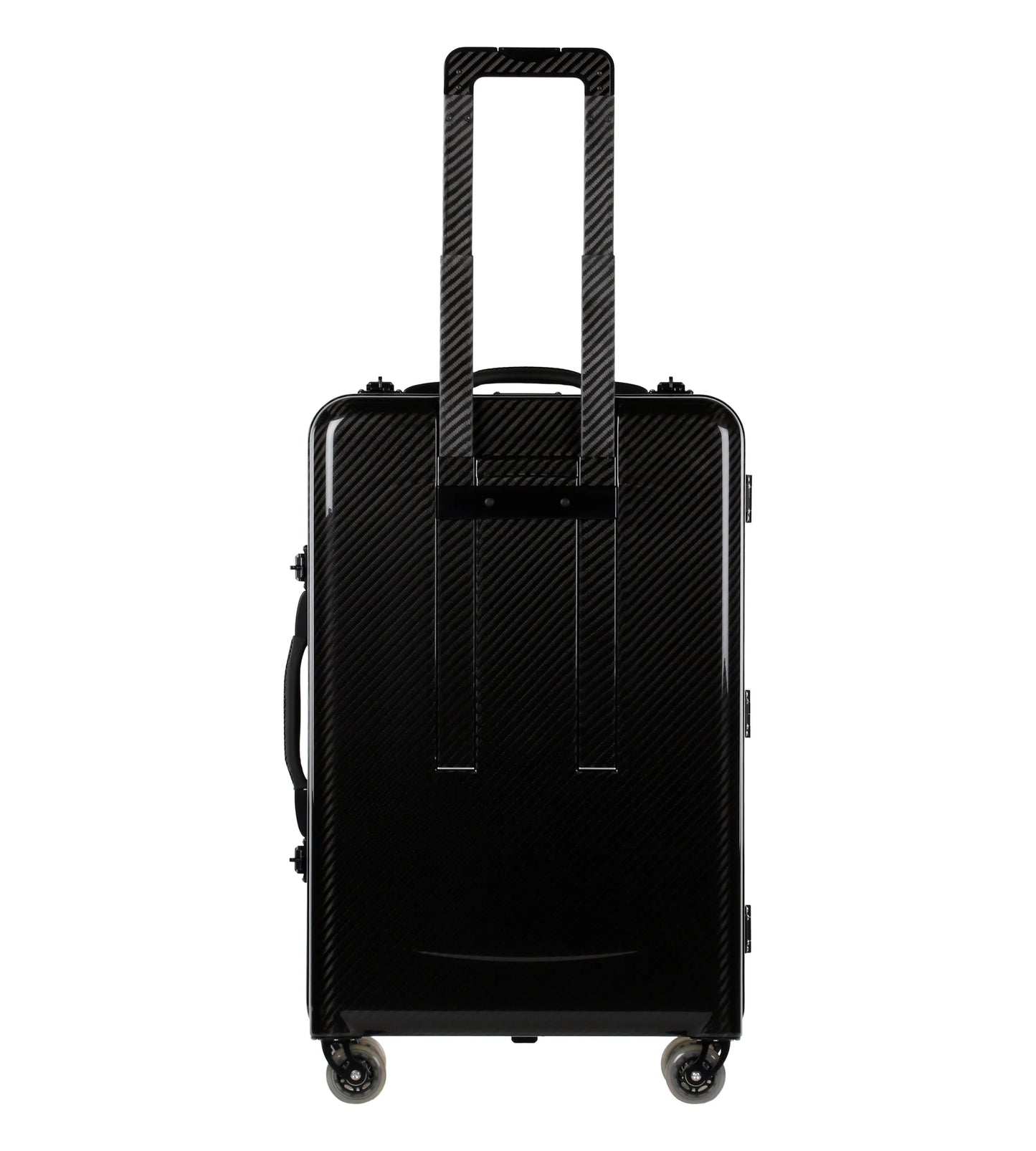 Aurum Carbon Fiber Check-In Luggage, Glossy, Black