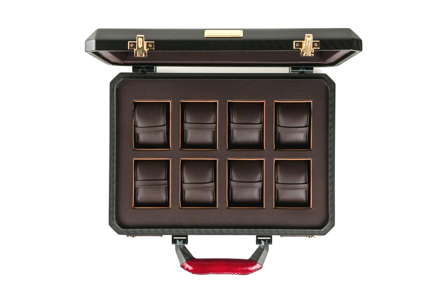 Cavok 訂制碳纖維錶箱，焦糖色/巧克力色