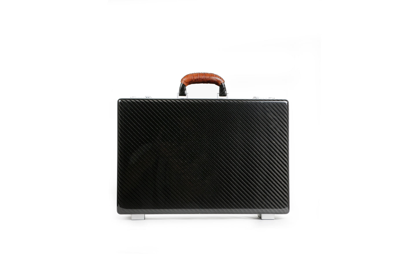 Amaya carbon fiber attache case, Crocodile Natural / Domina art